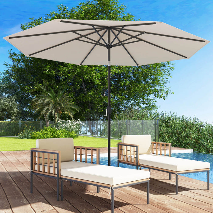 Costway 10ft Patio Umbrella Outdoor W/ 59 LBS Heavy-Duty Round Umbrella Stand
