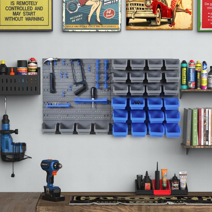 Durhand 44 Piece Wall Mounted Storage Bins
