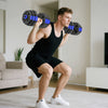 Soozier 6-in-1 Adjustable Dumbbell Set, 55lbs Free Weights Set, Blue