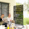 Outsunny Outdoor Privacy Screen, Freestanding Outdoor Divider, Black