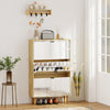 HOMCOM Narrow Shoe Cabinet, 3 Flip Drawers Shoe Storage Cabinet, White
