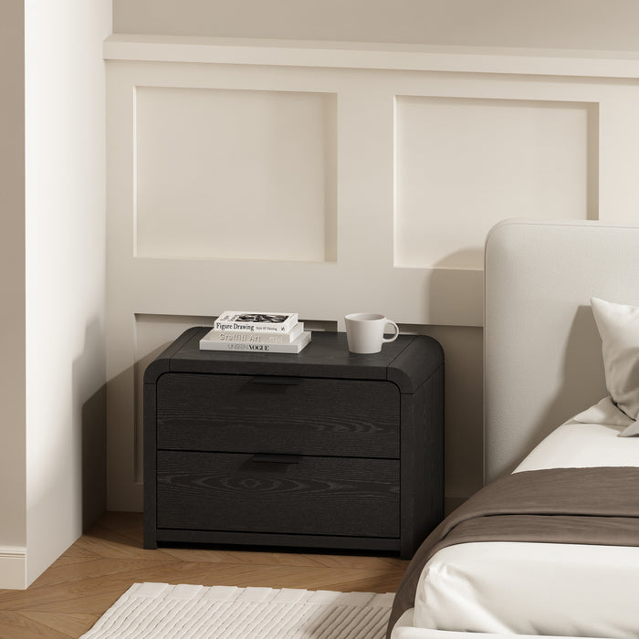 Grace Modern 28\" Nightstand in Black
