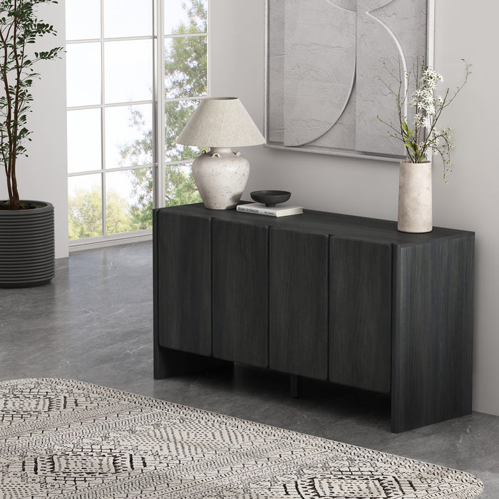 Linda Modern 60\" Sideboard in Charcoal Gray Buffet