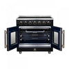 Forno Massimo 36 Inch French Door Electric range, 5 radiant burners, 5.36 cu.ft., Black - FFSEL6955-36BLK Electric Range | Cuisiniere electrique Massimo de 36 po a portes francaises, 5 foyers, 5,36 pi³, noir – FFSEL6955-36BLK