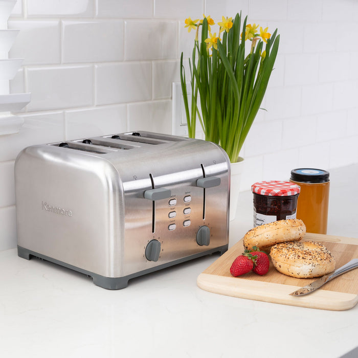 Kenmore 4-Slice Toaster with Dual Controls Stainless Steel - KKTSDC4SS