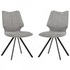 Bram Upholstered Modern Armless Dining Chair (Set of 2)