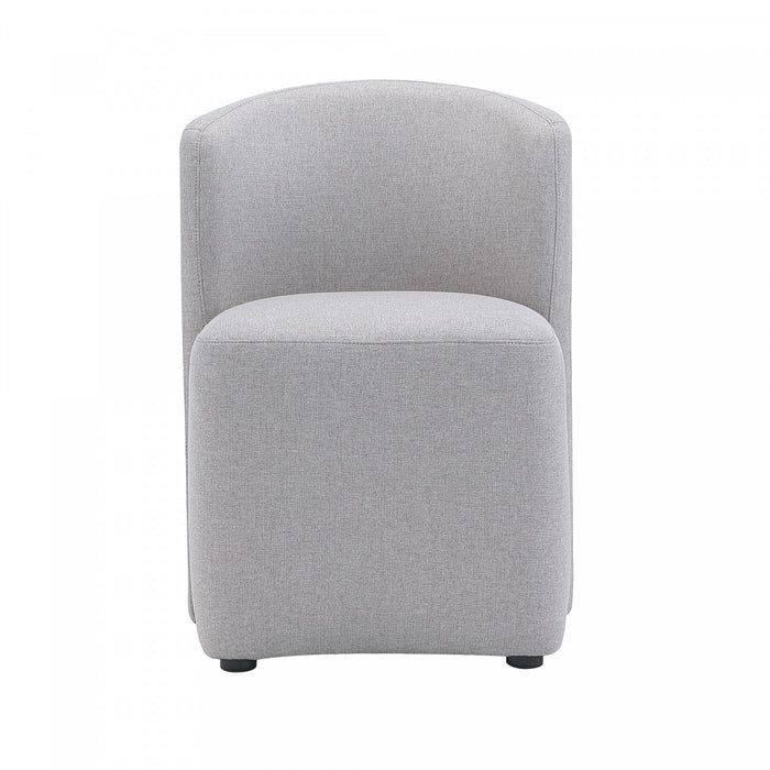 Hearth Contemporary Modern Upholstered Side Chair in Light Gray