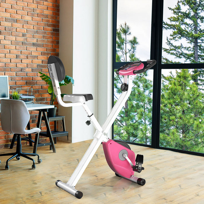 Soozier Foldable Exercise Bike With 8 Levels Of Magnetic Resistance