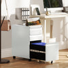 Vinsett 3 Drawer File Cabinet Steel Filing Cabinet A4 Legal Letter White