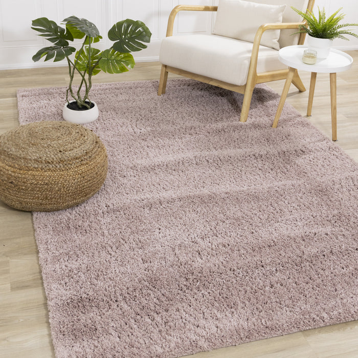 Taylor Pink Comfort Shag Rug, 5'3\" x 7'7\" Indoor Area Rug