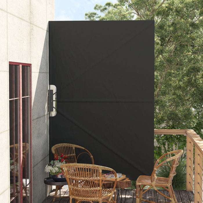 Outsunny 93\" X 63\" Folding Side Awning For Patio, Poolside, Dark Grey
