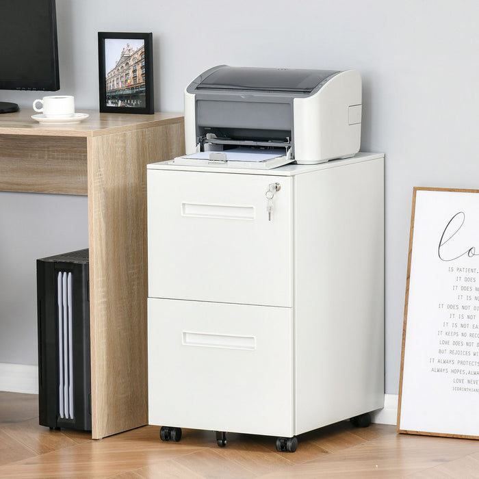 Vinsetto File Cabinet Vertical Filing Cabinet Lockable For Office