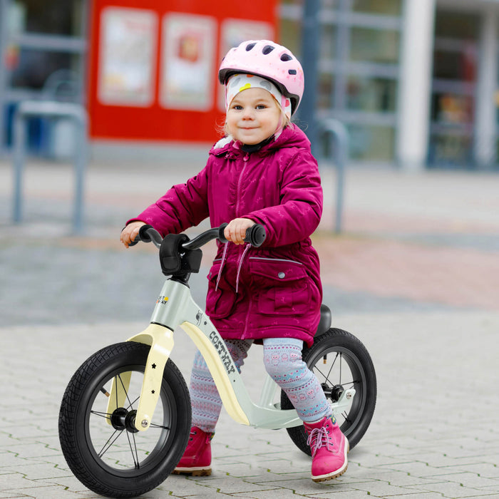 Costway 12 Inch Magnesium Toddler Balance Bike No Pedal Training Toddler Balance Bike Green