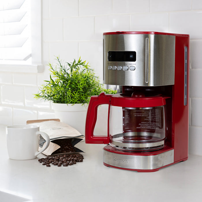 Kenmore 12-Cup Programmable Coffee Maker Red - KKCM12R