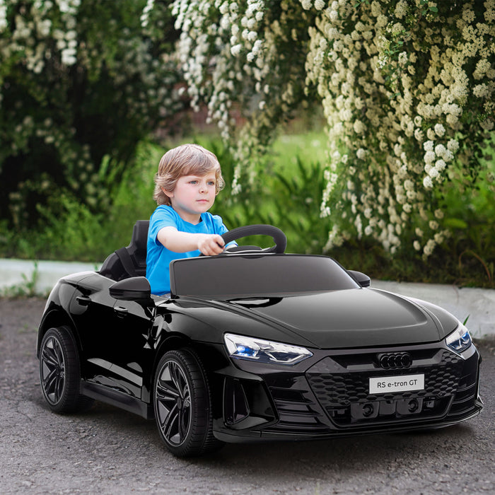 Aosom Electric Powered Ride-On Car With Remote Control, 12v 3.1 Mph Kids Ride-on Toy For Boys And Girls With Suspension System, Horn Honking, Music, Lights, Black