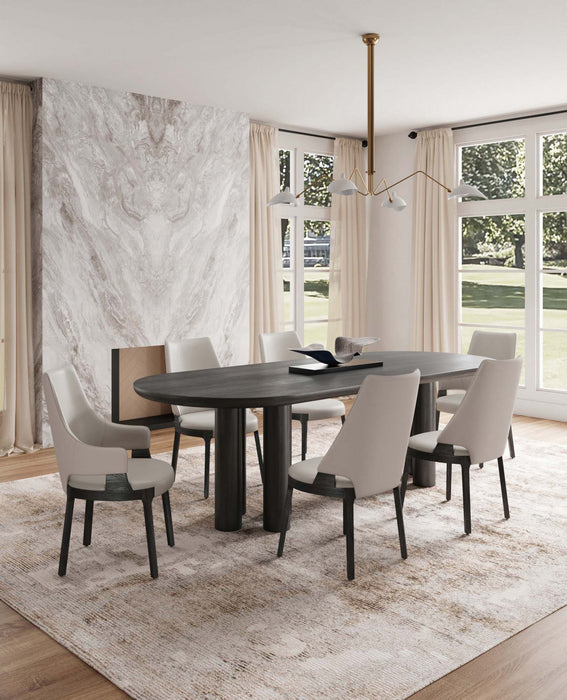 Kara Modern 6-Piece Dining Chair Set in Light Gray