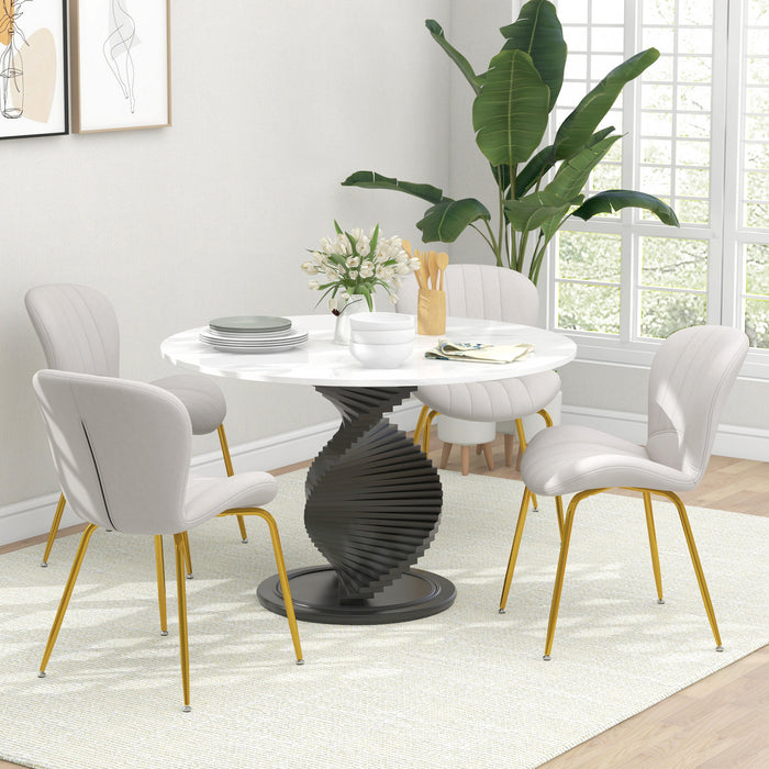 HOMCOM Dining Chairs Set of 4 with Cushioned Backrest