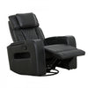Kingsley 37 in. Leather Match Swivel Glider Recliner - Black | Fauteuil inclinable pivotant a mouvement coulissant Kingsley de 37 po en cuir assorti - Noir