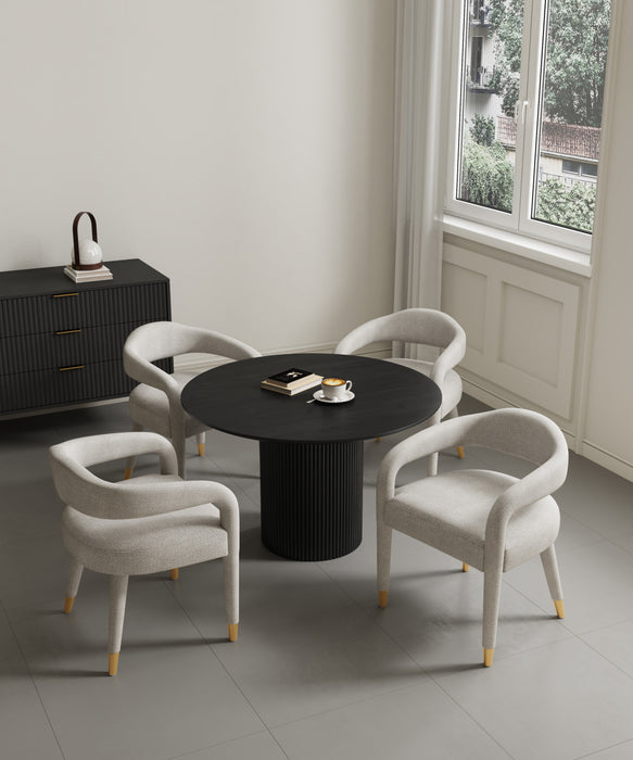 Aspen and Hathaway Modern Industry Chic 5-Piece Dining Set in Gold Dust and Black