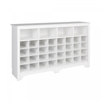 Shoe Cubby Console - White