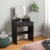 HOMCOM Makeup Vanity Desk with Mirror, Drawers, Black