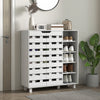 HOMCOM Shoe Storage Cabinet with 5-tier Cupboard and 5 Open Shelves