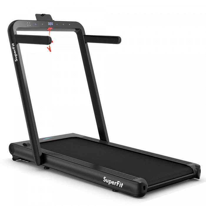 Superfit 4.75hp 2 In 1 Folding Treadmill W/remote App Control