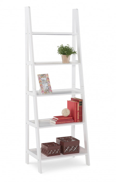 Acadia Ladder Bookcase - White