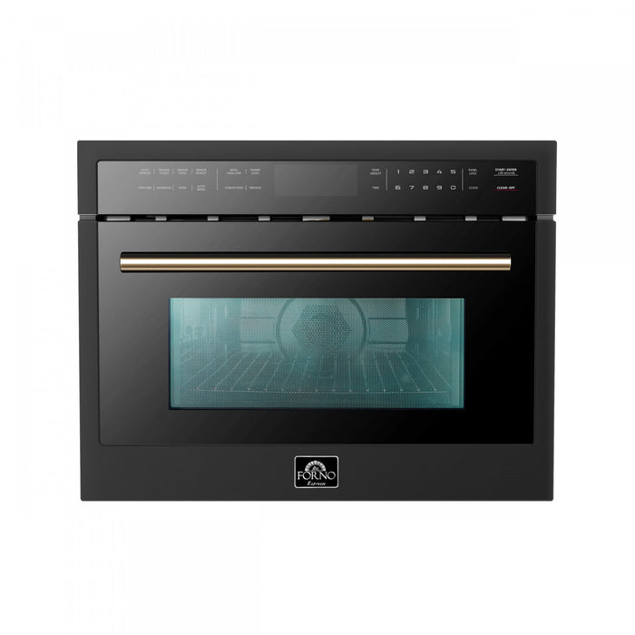Forno Oliena Espresso Black 24-Inch Built-In Microwave, 1.6 Cu.Ft. - FMWDR3093-24BLK
