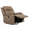 Marlow 37 in. Leather Match Swivel Glider Manual Recliner - Taupe | Fauteuil inclinable manuel pivotant a mouvement coulissant Marlow de 37 po en cuir assorti - Taupe