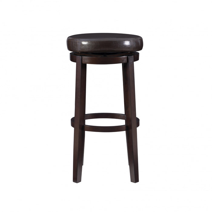 Maya Faux Leather Barstool - Brown