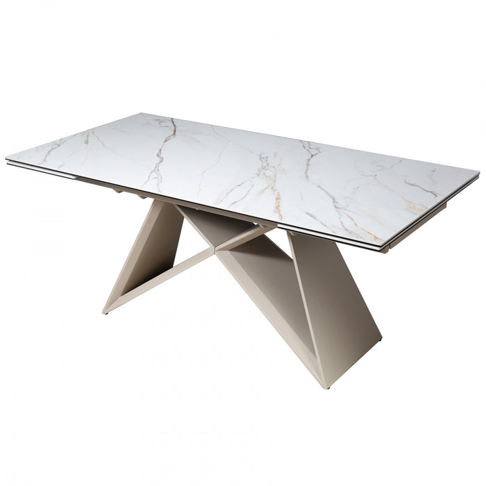 Wrenley 71-102 in. Extendable Rectangular Dining Table (Seats 6-8)