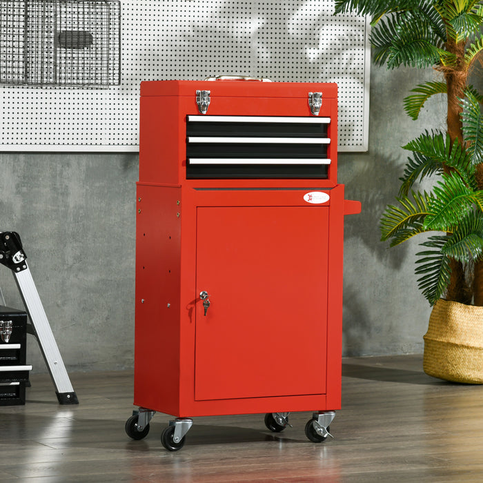 Durhand 2 In 1 Detachable Tool Box And Tool Cabinet With Wheels