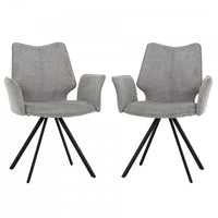 Bram Upholstered Modern Dining Armchair (Set of 2)