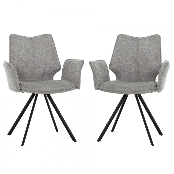Bram Upholstered Modern Dining Armchair (Set of 2)