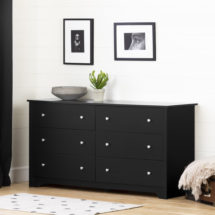 Vito 6-drawer Dresser - Pure Black 