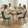 HOMCOM Dining Chairs Set of 4 Kitchen Chairs with Metal Legs Green