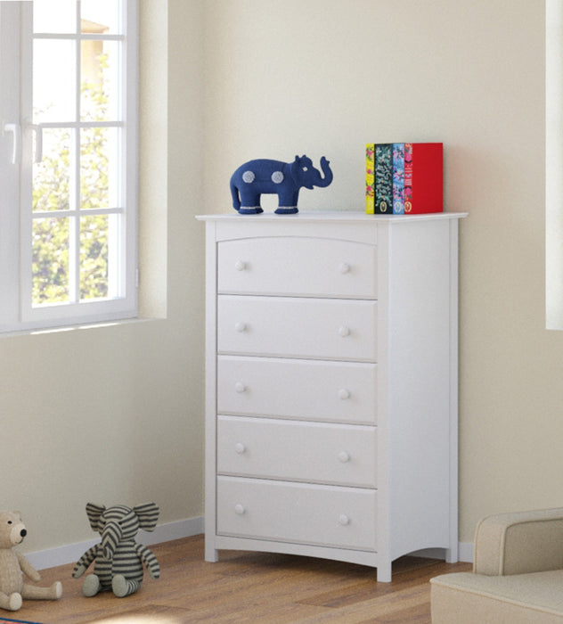 Storkcraft Kenton 5 Drawer Dresser - White