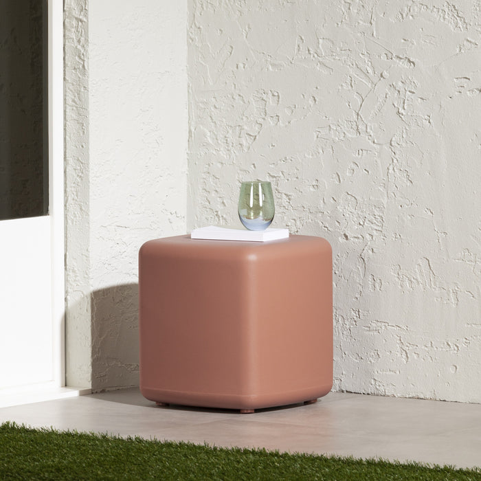 Dalya Outdoor Side Table - Burnt Orange