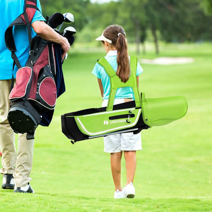 Ultimate Kids Golf Practice Set Junior Complete Golf Club Set For Kids Age 8-10 Years Old Green
