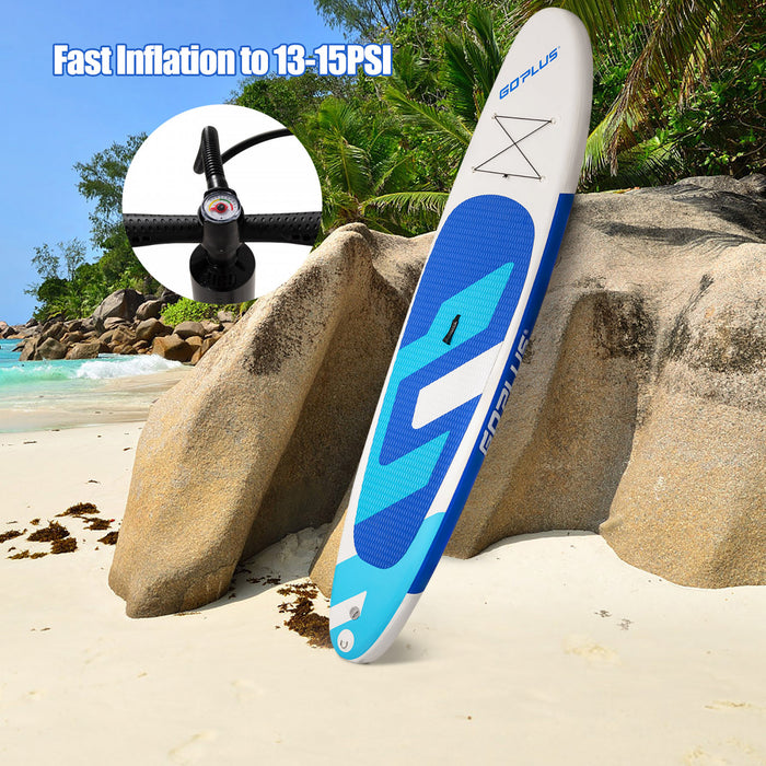 Goplus 11ft Inflatable Stand Up Paddle Board 6'' Thick W/backpack Leash Aluminum Paddle