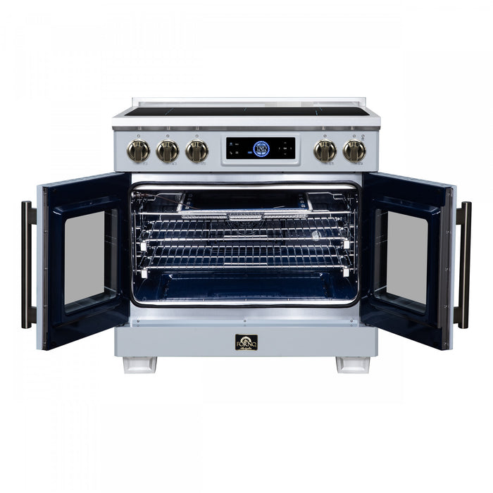 Forno Maximus 36 Inch Induction Range White, 5.36 cu.ft - FFSIN0932-36WHT Electric Range