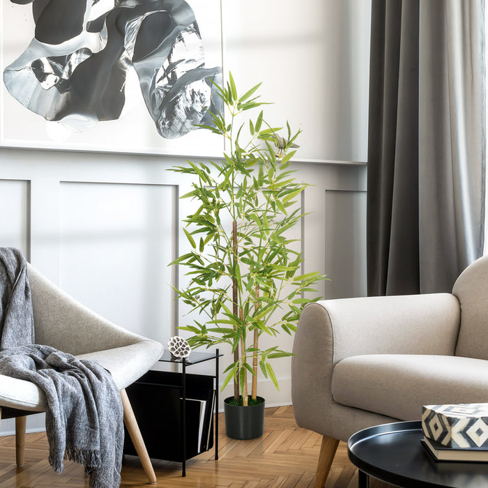 HOMCOM 4ft Artificial Tree Bamboo for Indoor Home Decor
