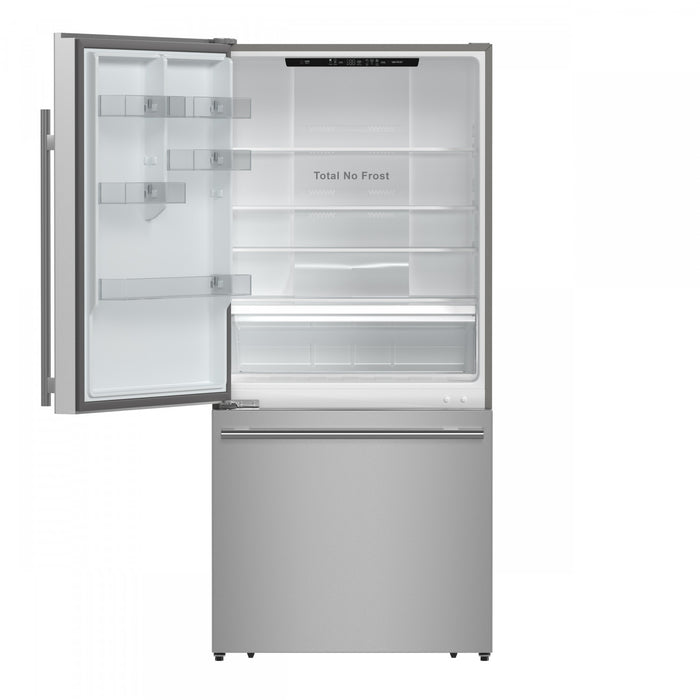 Forno Milano Espresso 31 Inch Bottom Freezer, Stainless Steel, 17.2 cu.ft. - FFFFD1786-31S