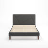 Judy Upholstered Platform Bed with Headboard in Dark Grey - Queen Size | Judy lit plateforme rembourré avec tête de lit gris foncé - Grand