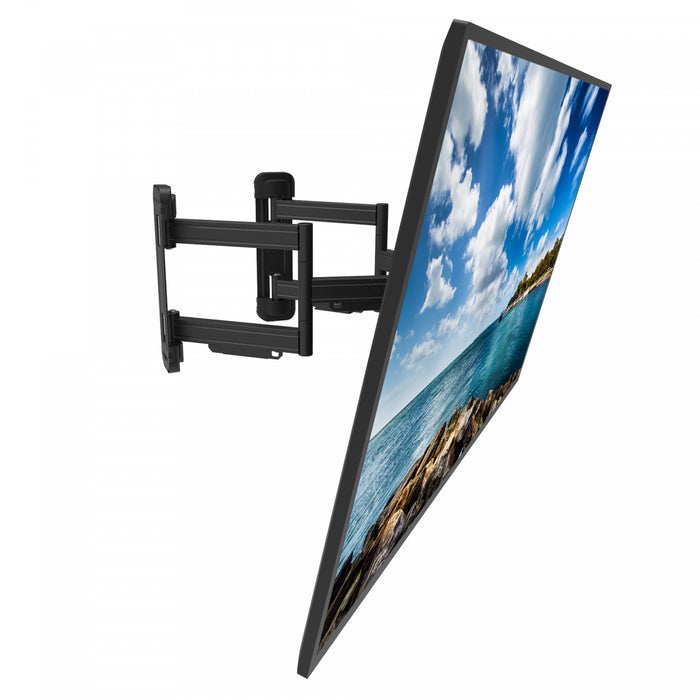 Kanto PDC650 Full Motion Corner TV Mount for 37\" - 70\" TVs, Compatible with Inner and Outer Corners, Black