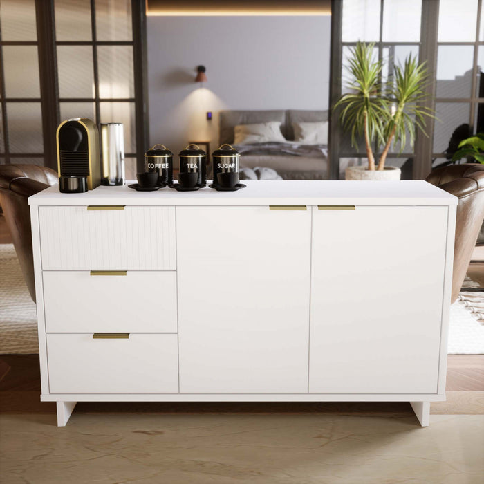 Granville Modern 55\" Sideboard in White Buffet