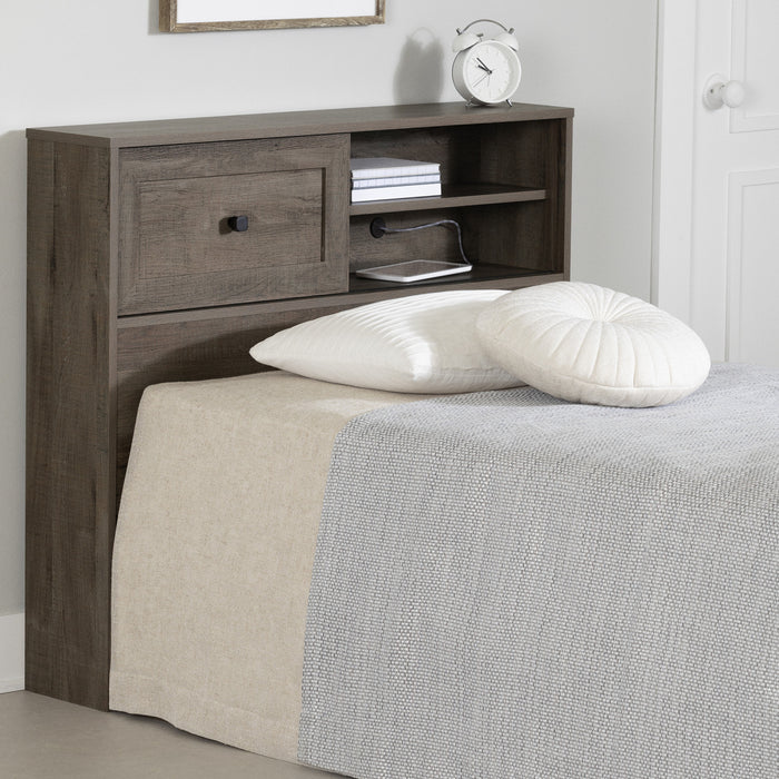 Hazen Bookcase Headboard - Fall Oak