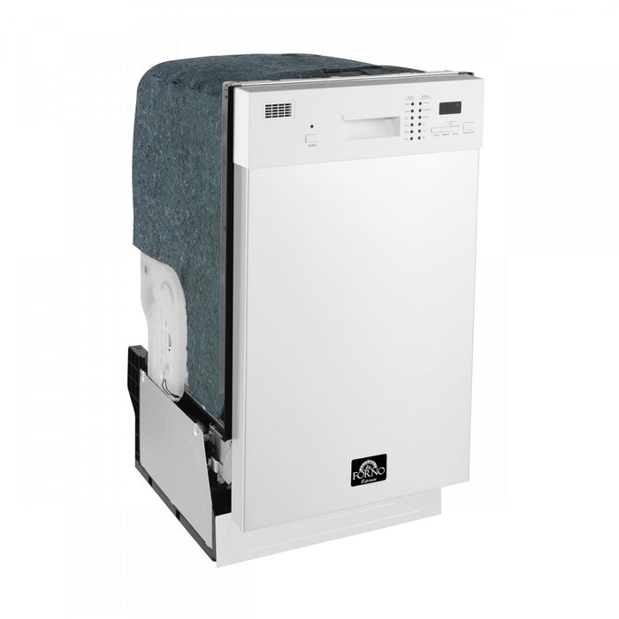 Forno Polo 18 in. Dishwasher in White, Front Control, 8 Place Settings, 52 dBa - FDWBI8041-18WHT