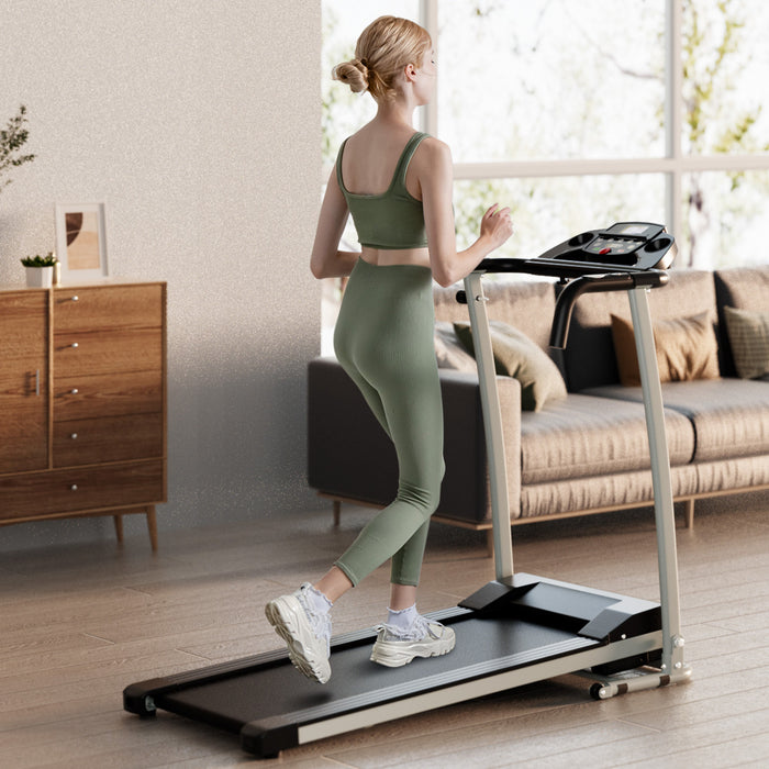 Costway 2 Hp Folding Treadmill Motorized Running Machine 12 Preset Program & Lcd Display Black